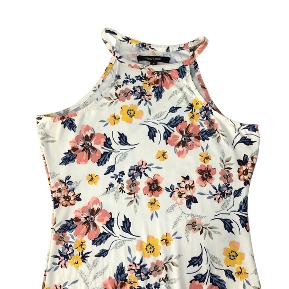 NWOT- New Look Floral hight neckline Midi dress SZ M - Picture 8 of 12